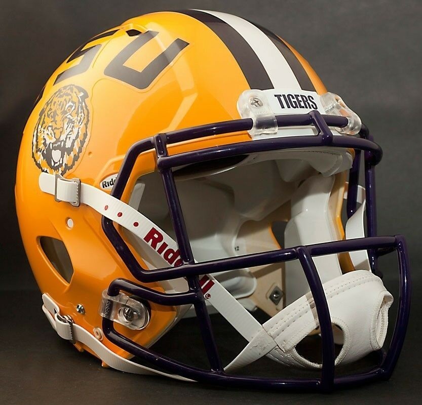 Helmet Stripe Multi-Stripes/Cowboys-Broncos-Packers-Dolphins-LSU Football Helmet