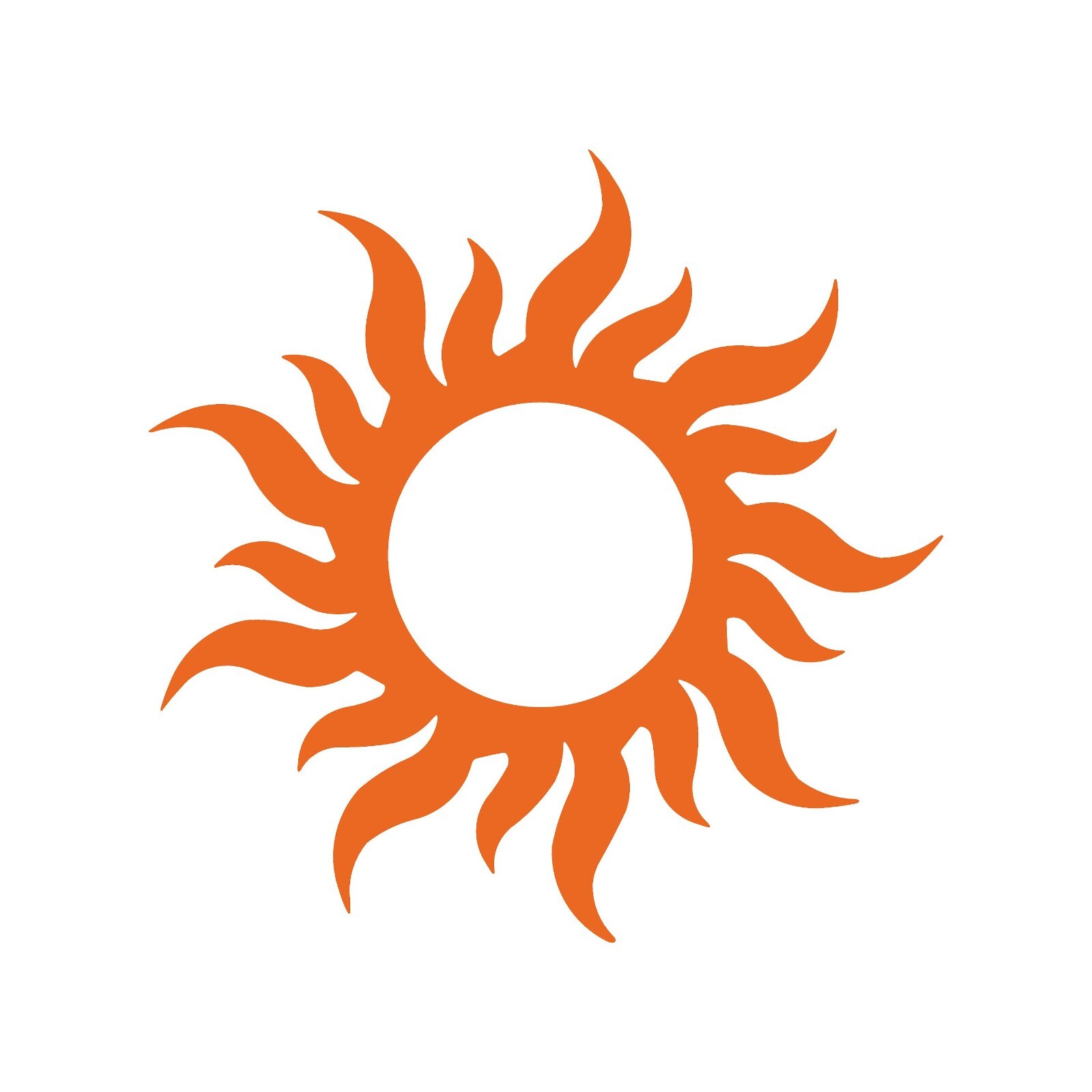 Tribal Blazing Sun Vinyl Decal Sun symbol Sticker