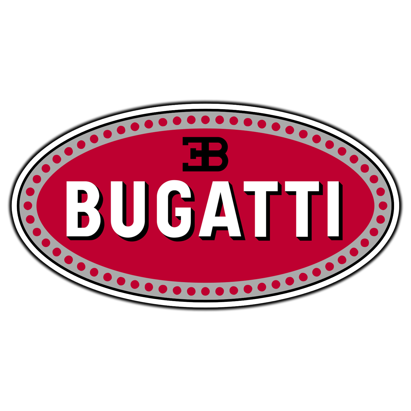 Bugatti Logo #1 Sticker Waterproof Vinyl Decal Die-Cut Laptop Car