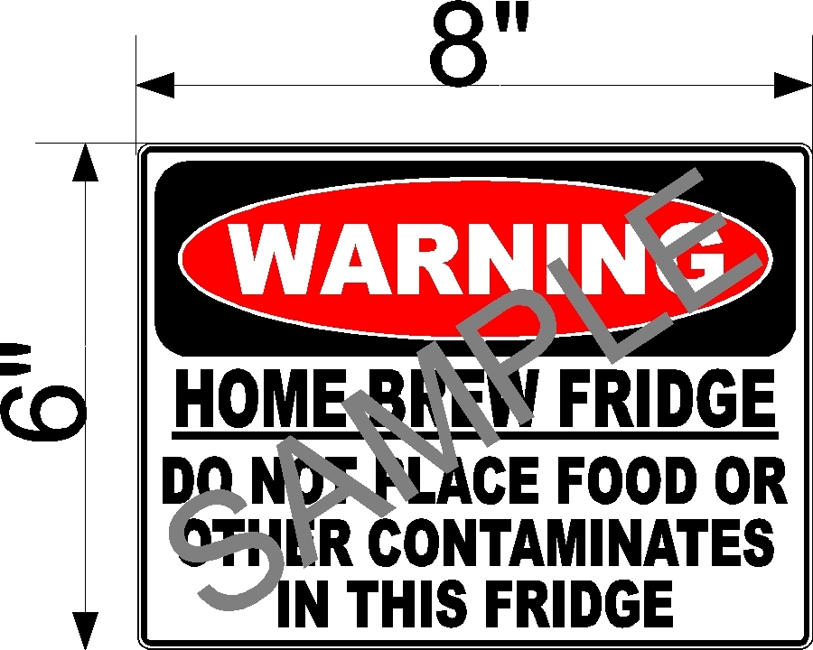 Home Brew Fridge Sticker 6"x8"