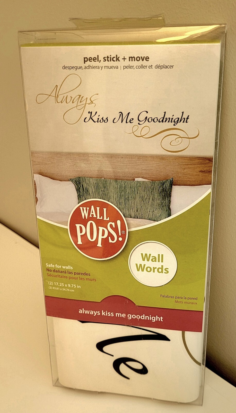Wall Pops • Always Kiss Me Goodnight • Peel And Stick Wall Decor Decal