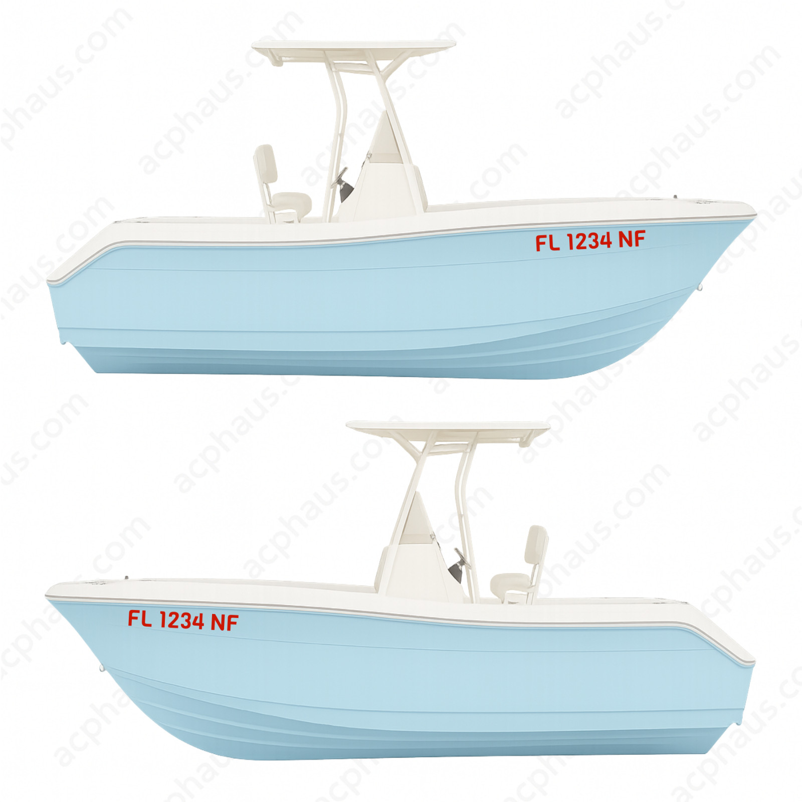 Boat Registration Numbers Decals – Custom ORACAL 751C Vinyl – Right & Left Set