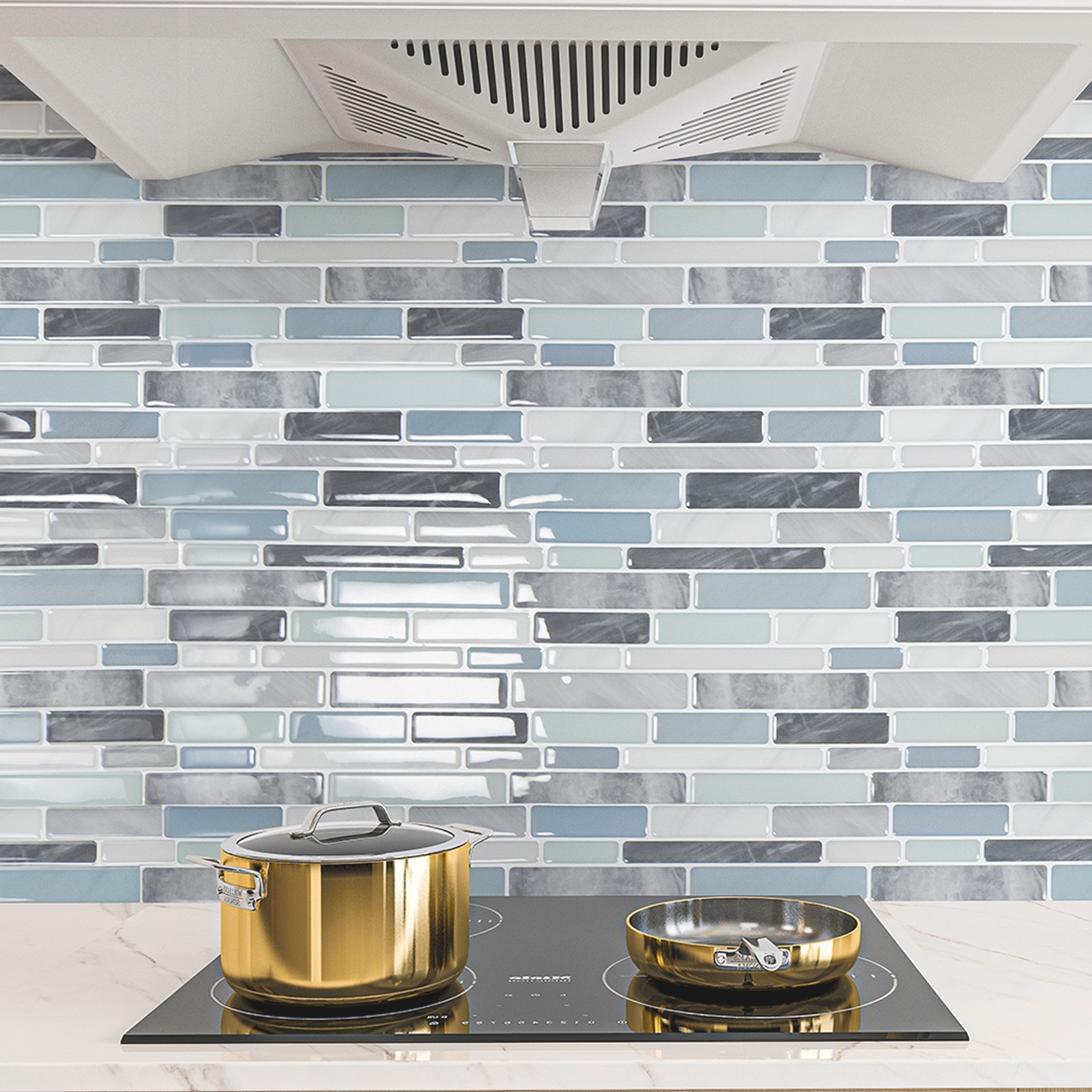 Art3d 10 Sheets Self-Adhesive Kitchen Backsplash, Decorative Tiles