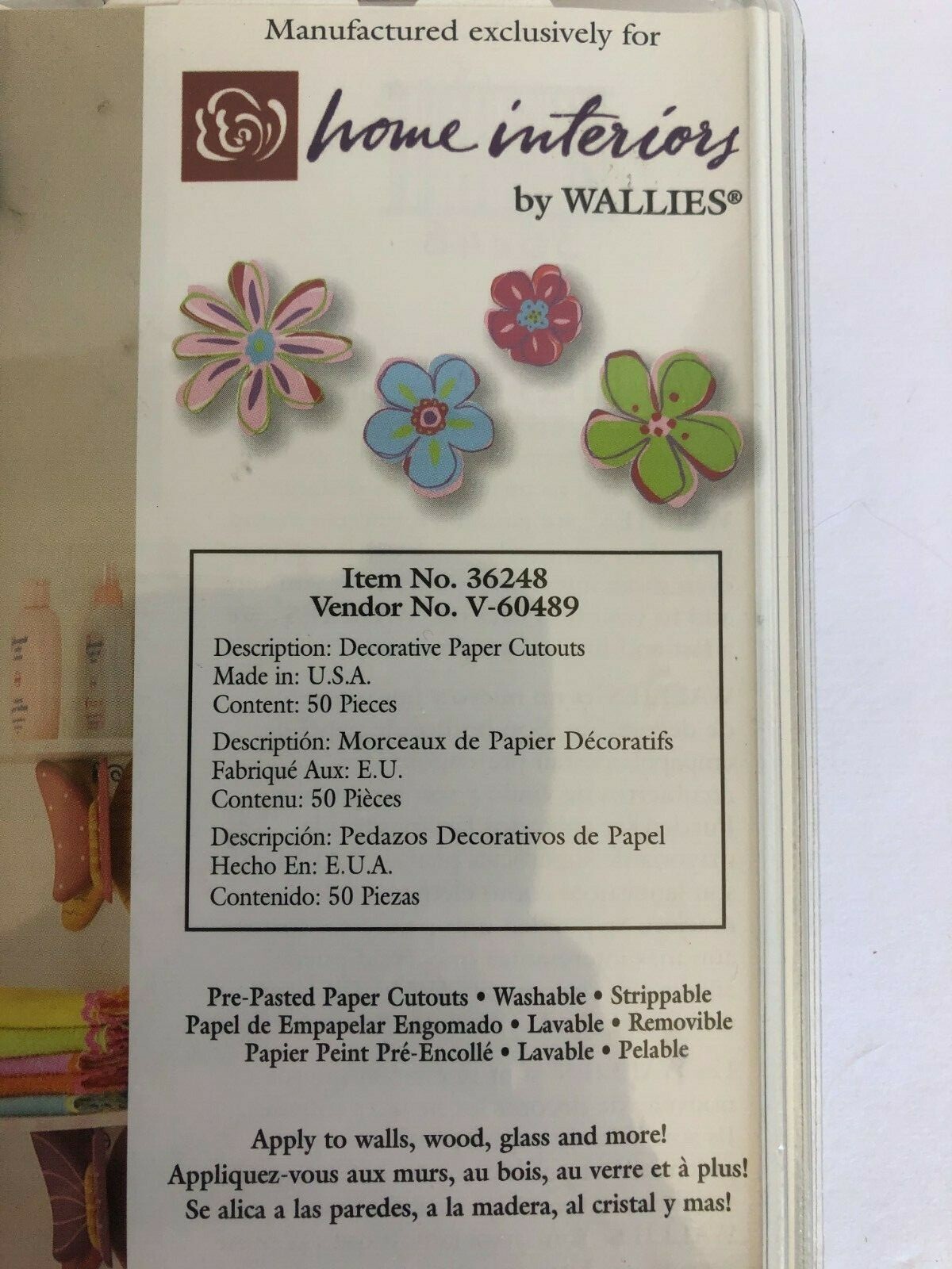 Doodle Flowers Pre-Pasted Paper Cutouts – Home Interiors by Wallies