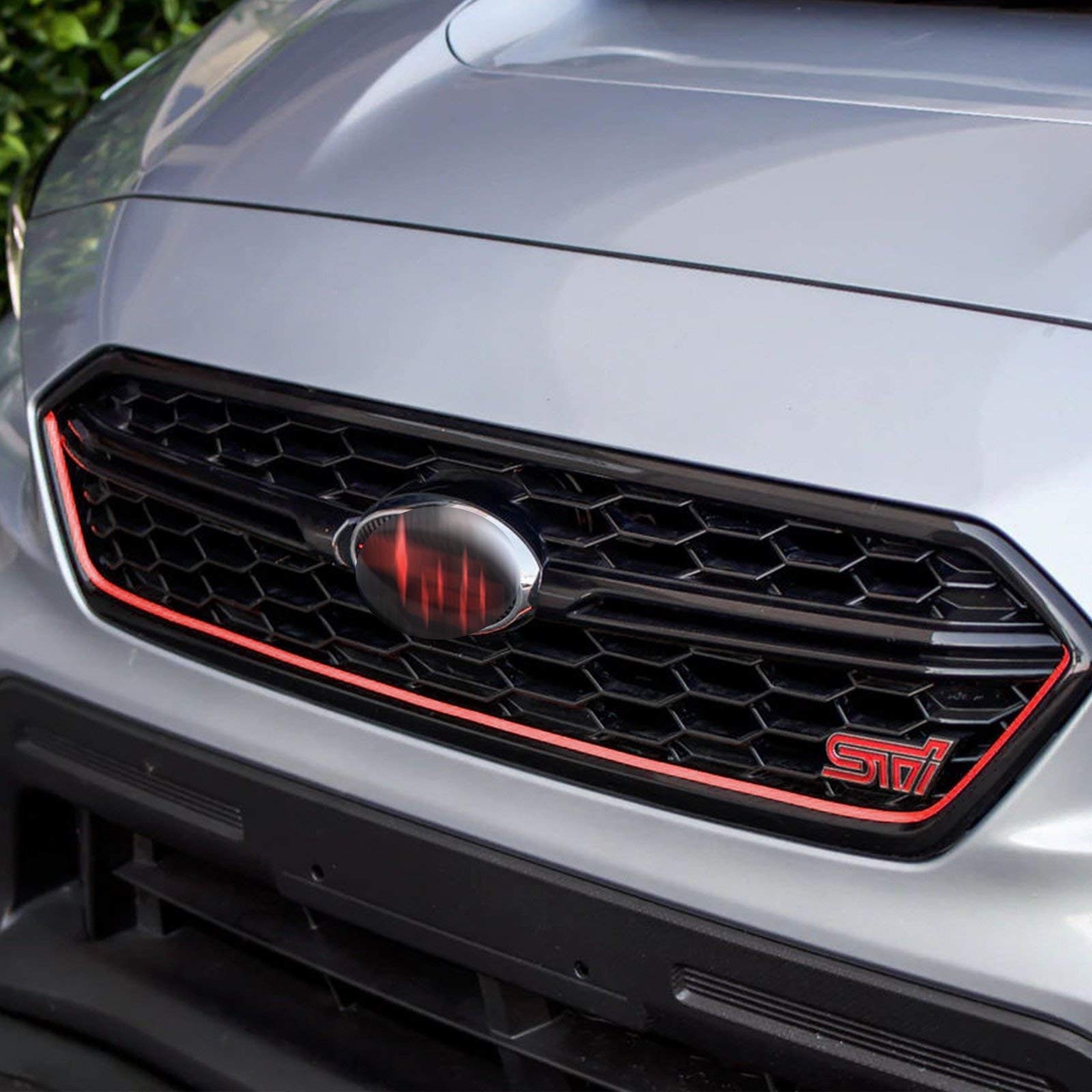 Xotic Tech Front Grille Hood Frame Edge Vinyl Decal, JDM Style Pre-Cut Overlay W