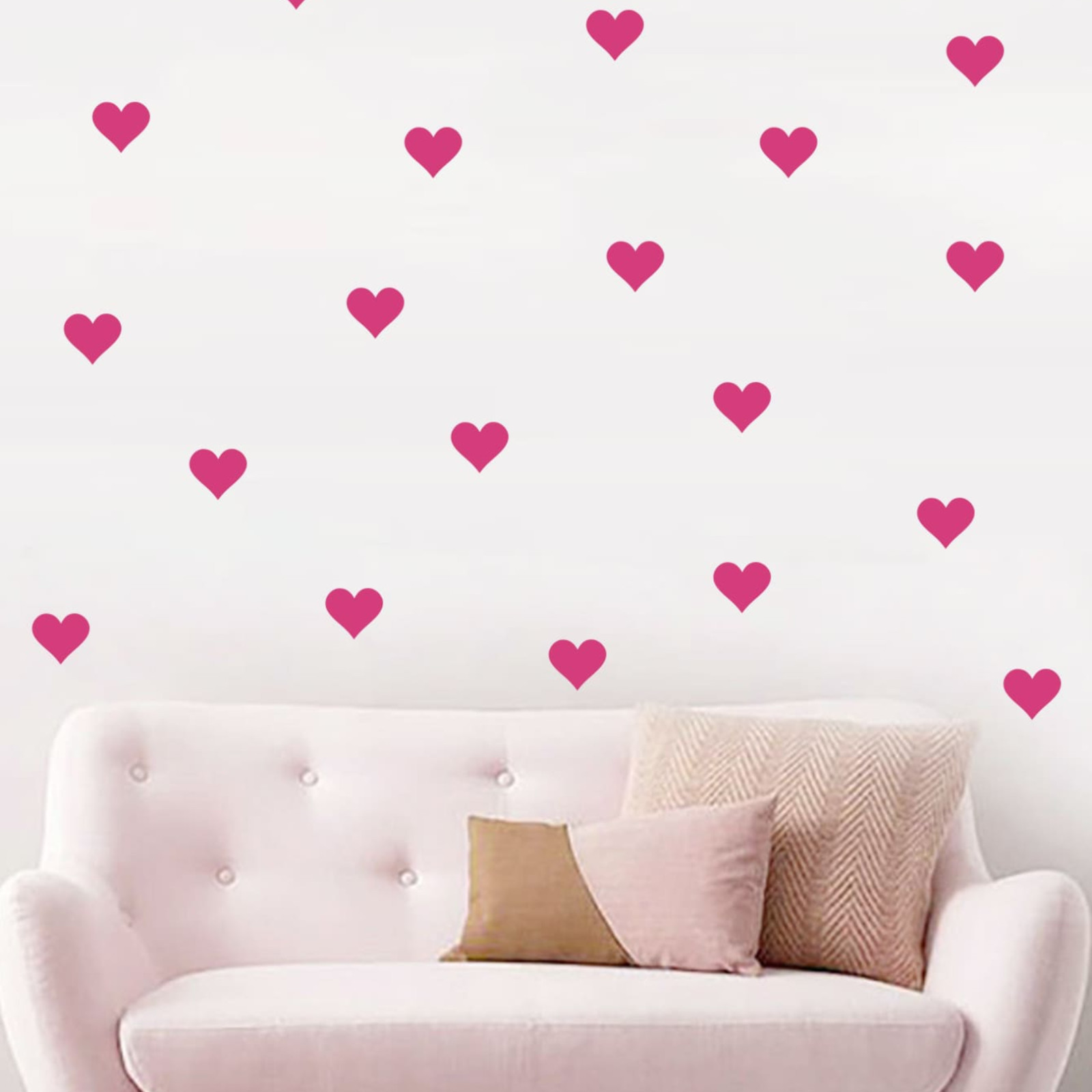 54pcs Heart Pattern Wall Sticker Stickers Wall Decal Vinly Decal for Home Decor