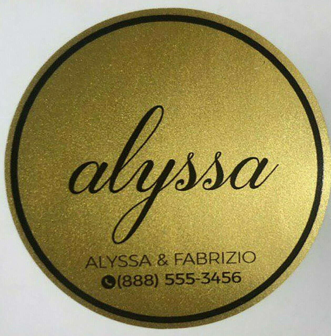 100 Custom stickers REAL GOLD FOIL | SHINY GOLD FOIL LABELS METALLIC SEALS LABEL