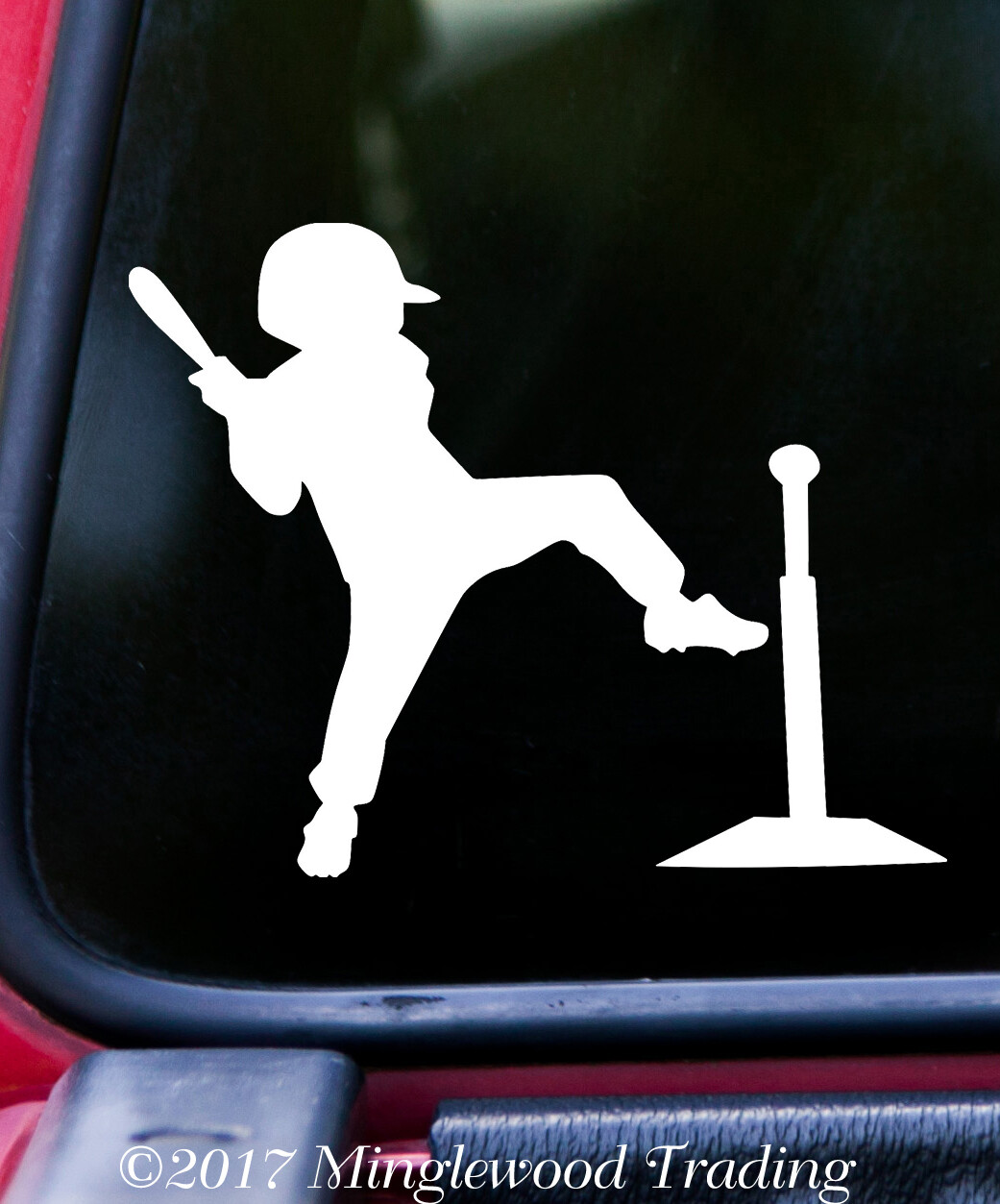 TEE BALL PLAYER Vinyl Sticker – T-Ball TEEBALL Baseball Batter – Die Cut Decal