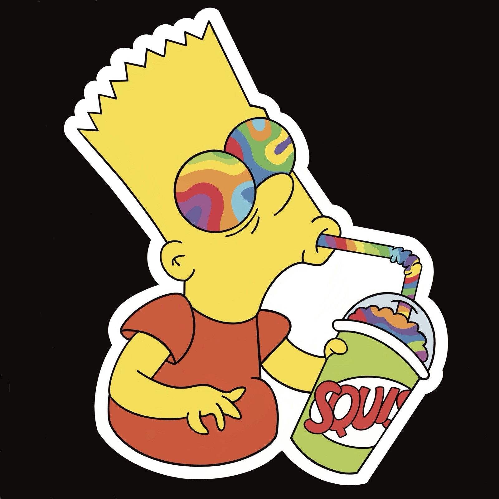 “Trippy Squishy” Bart Simpson Funny Sticker Waterproof Sticker Decal Car Laptop