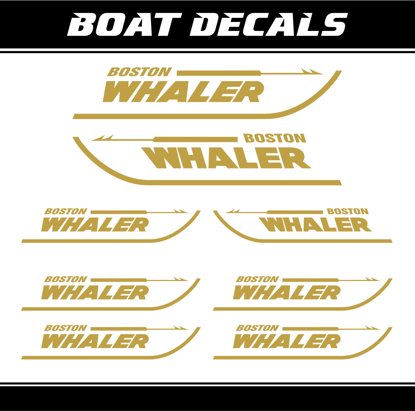 Boston Whaler Sticker Boat decal set replacement yacht marine vinyl ORACAL