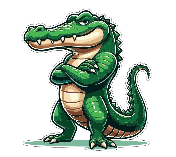 Alligator Gator Crocodile Croc Sticker Stickers A161