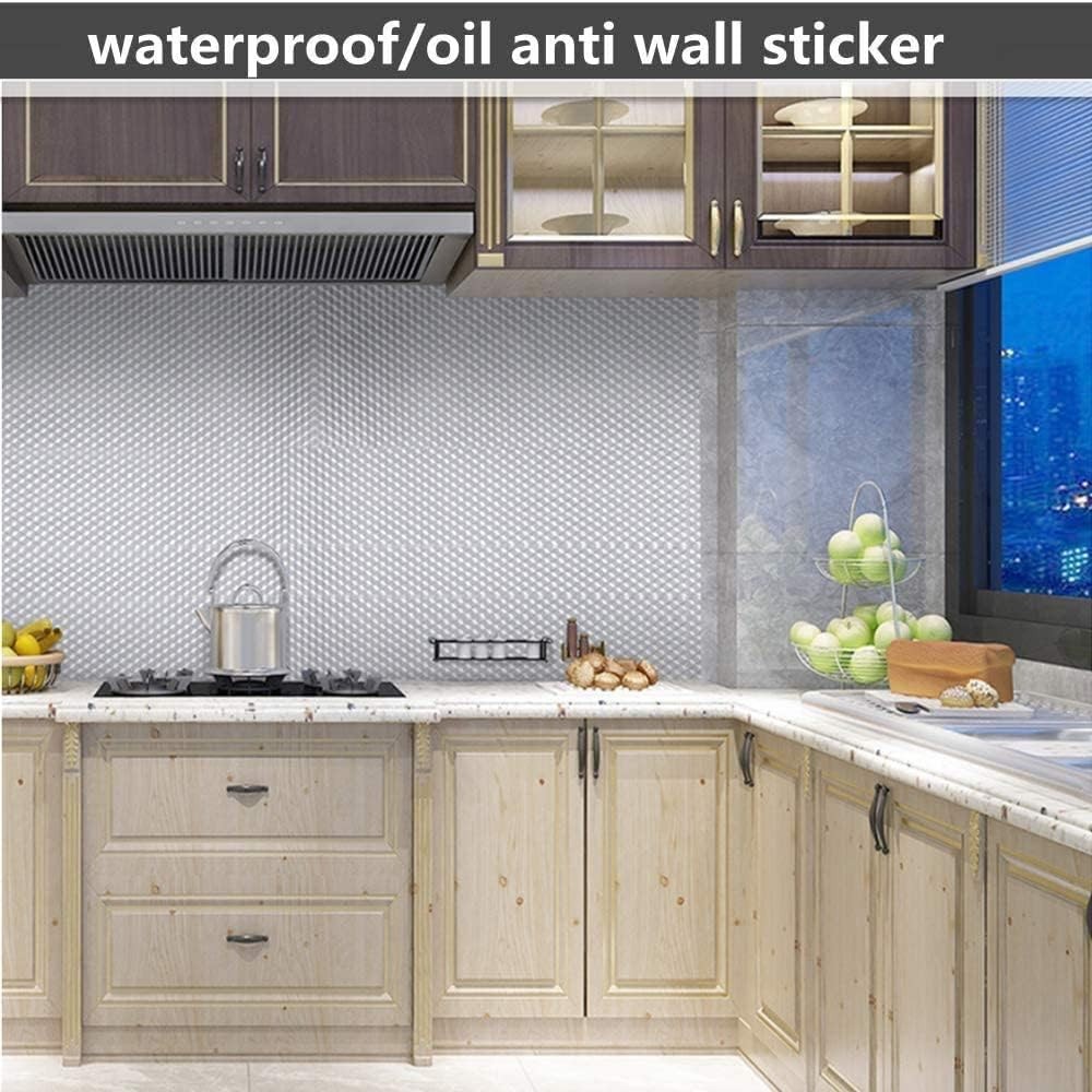 Papel adhesivo cocina aluminio 40×300 cm impermeable anticallos calor