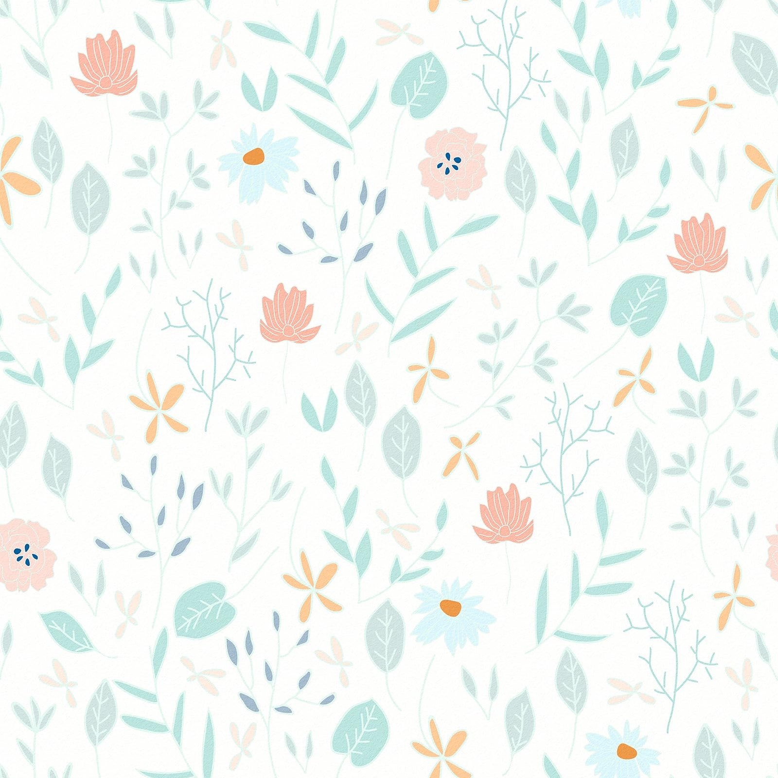 Neutral Pink Flower Wallpaper Peel and Stick Floral Wallpaper Nursery Kids Ro…