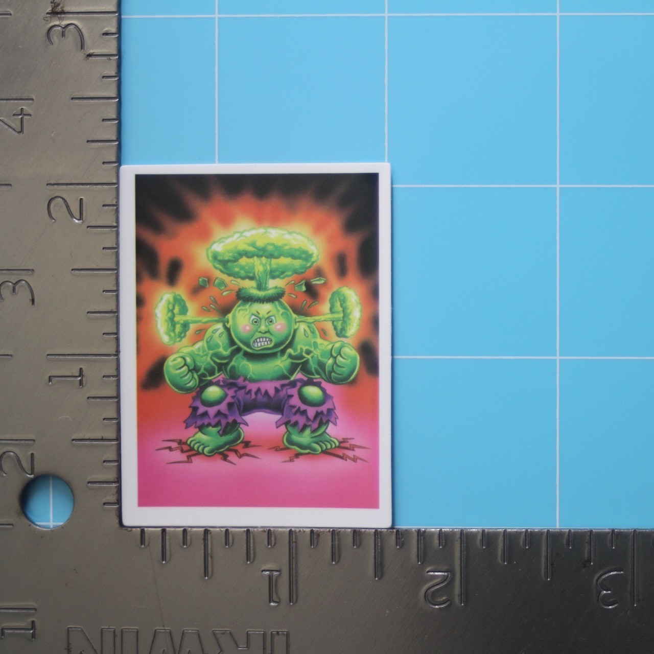 Garbage Pail Kids Sticker (THE INCREDIBLE HULK) GPK Marvel, Gloss PVC Decal