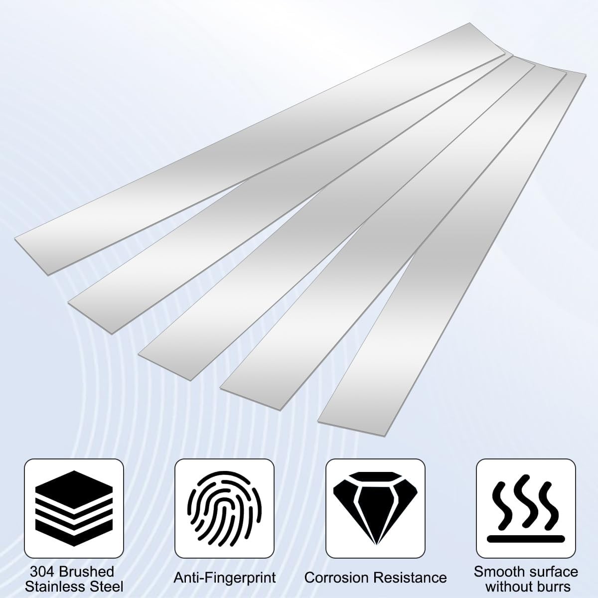 10 Pcs Sheet Metal Strips,12" Length,1" Width, 0.02" Thickness,Thin Flat Meta