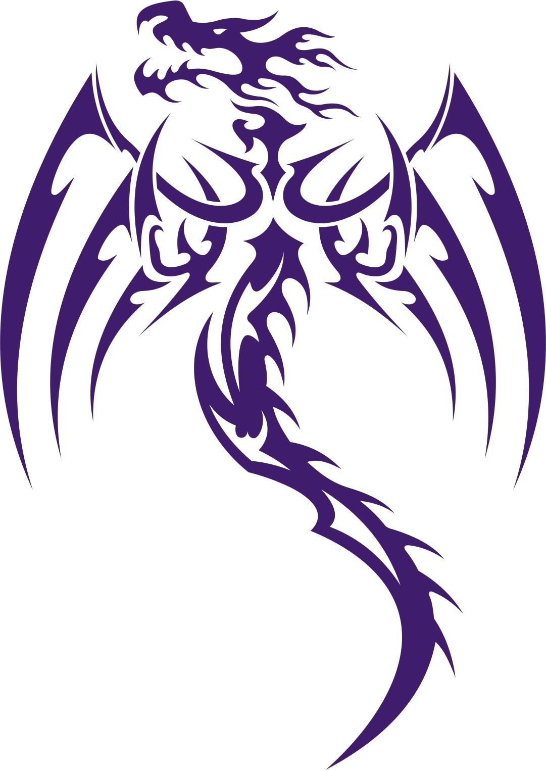Dragon Tribal Mythical Creature Car Truck Window Laptop Vinyl Decal Sticker