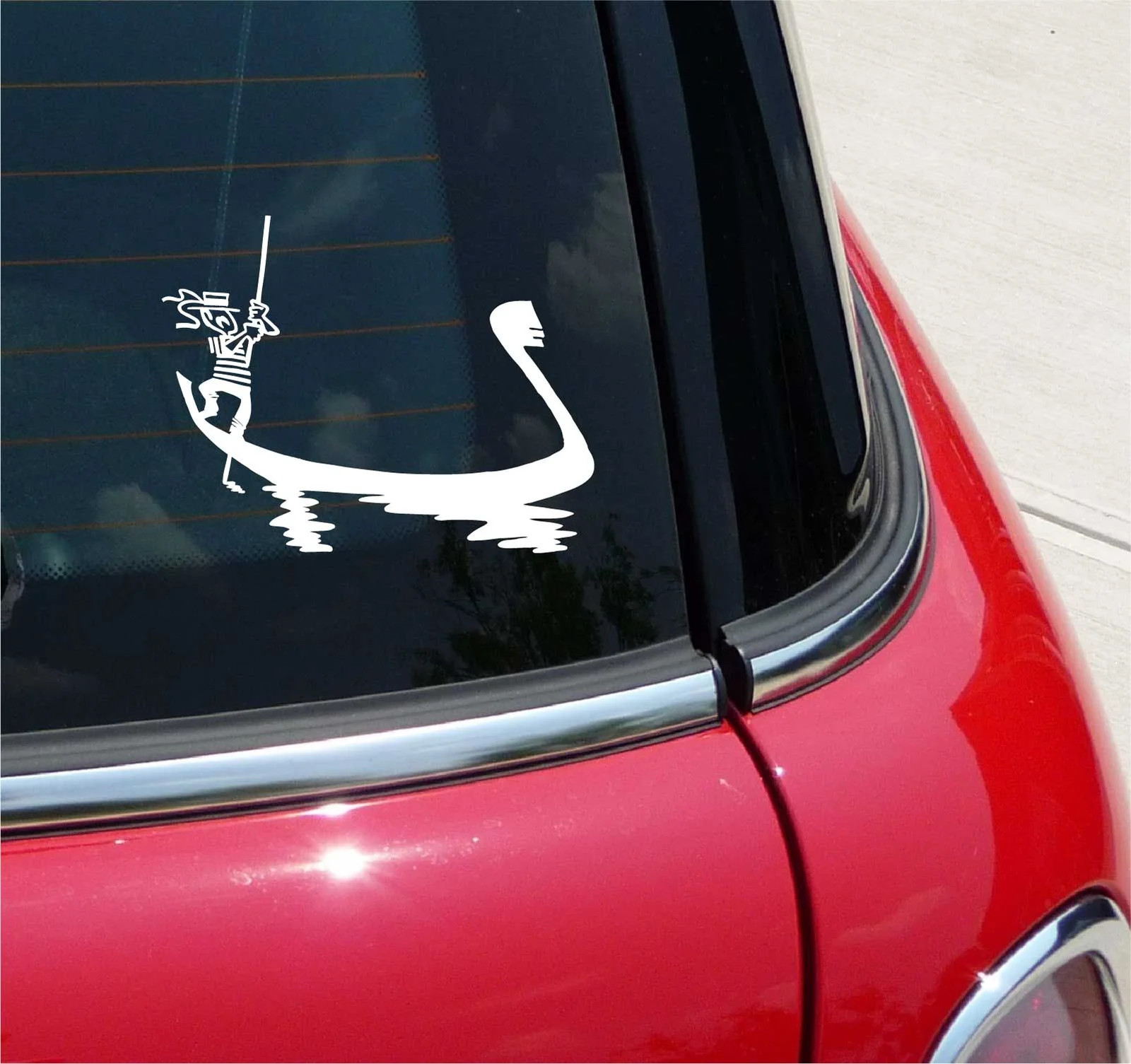 VENICE GONDOLIER GONDOLA VENICE LAS VEGAS GRAPHIC DECAL STICKER ART CAR WALL