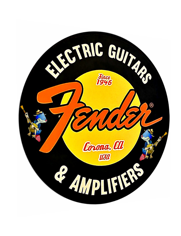 Vintage Replica Fender Guitar Sticker Decal. Electric Guitars and Amps. 4 Sizes.
