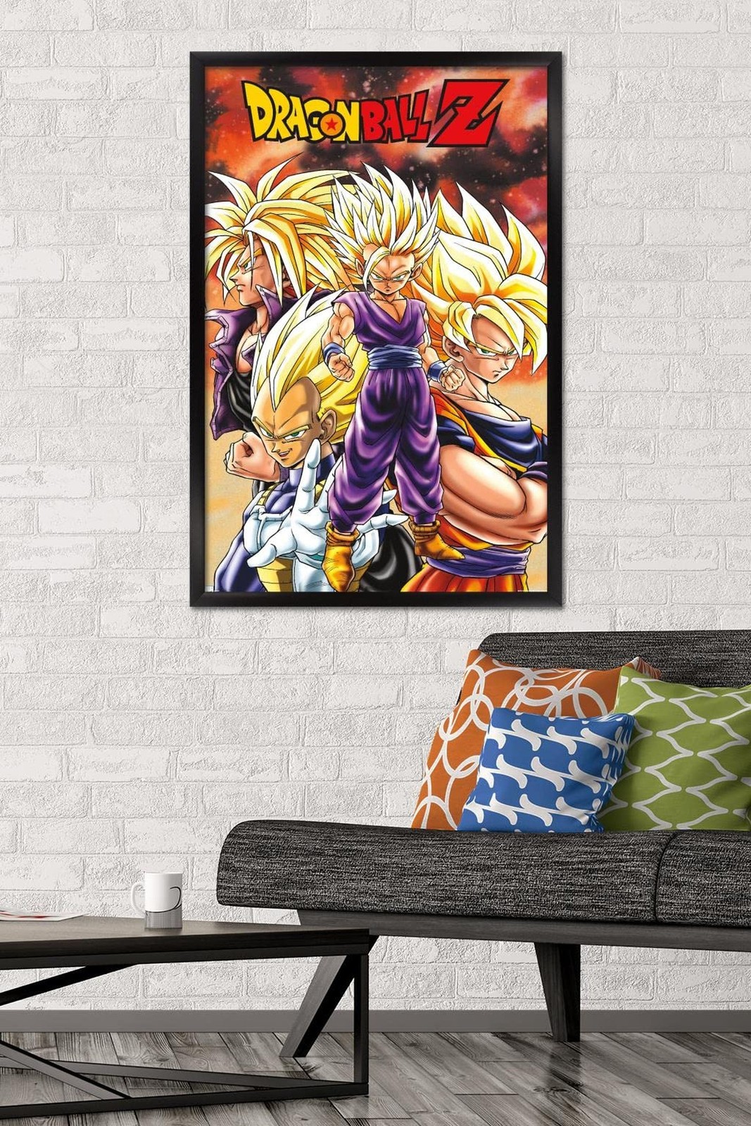 Trends International Dragon Ball Z – Saiyans Wall Poster, 22.375" x 34", Blac…