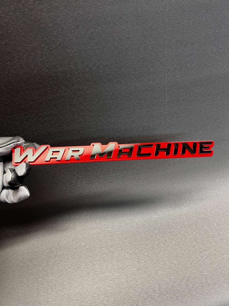1PC WAR MACHINE Custom 3D Text Car Badge Fender Emblem Tailgate Toolbox Decal