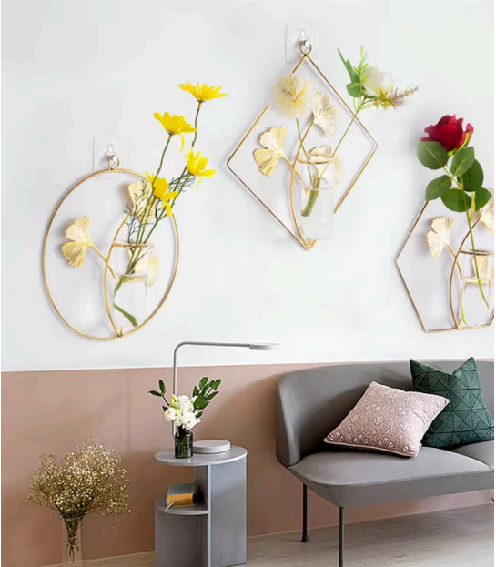 Creative Home Living Room Background Decorations Wall Hanging Vase for Flowers