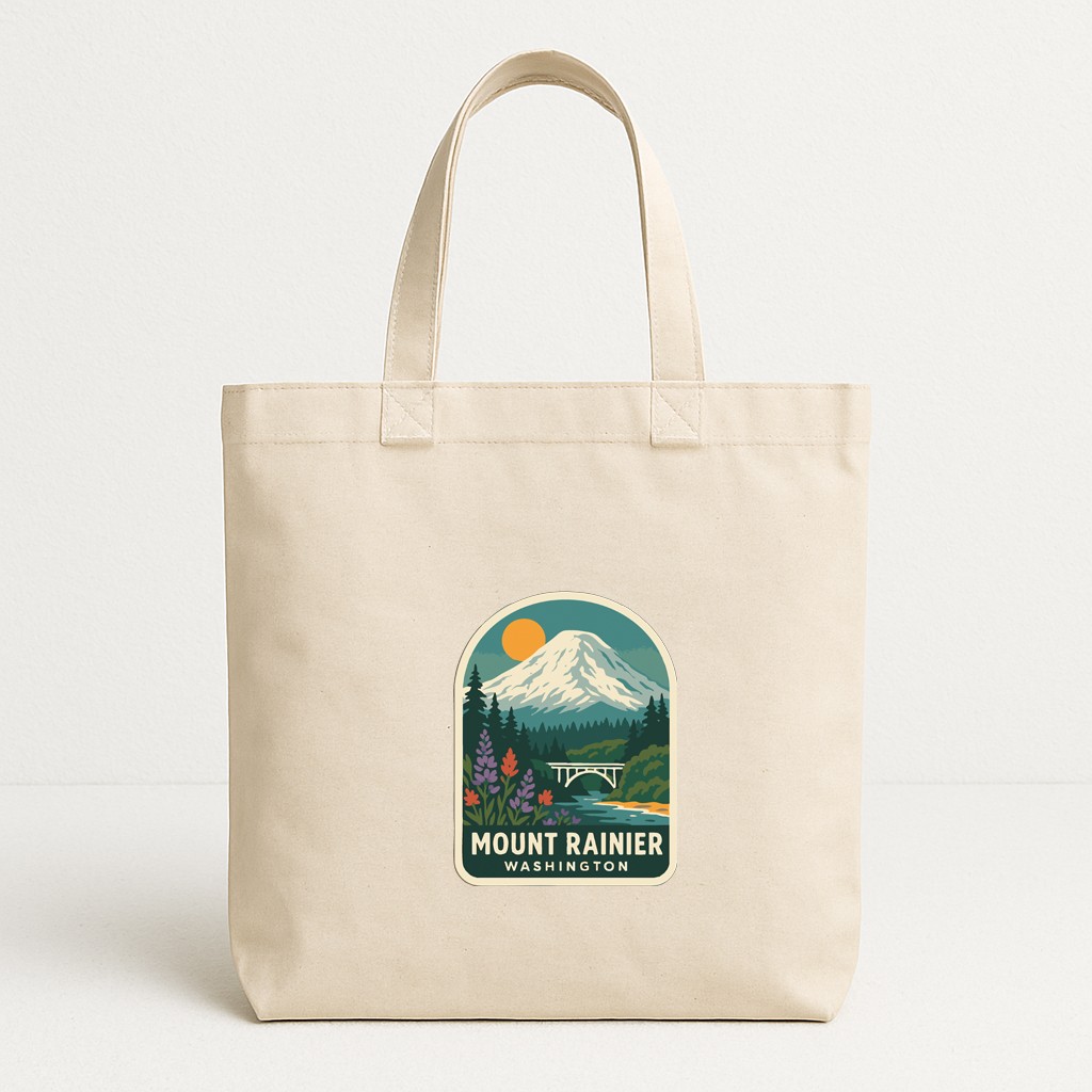 Mount Rainier Washington Iron On Heat Transfer Vinyl HTV Die-Cut Symbolic