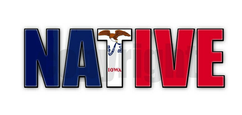 Iowa Native Flag Stickers Iowa Flag Decals Iowa Flag Stickers