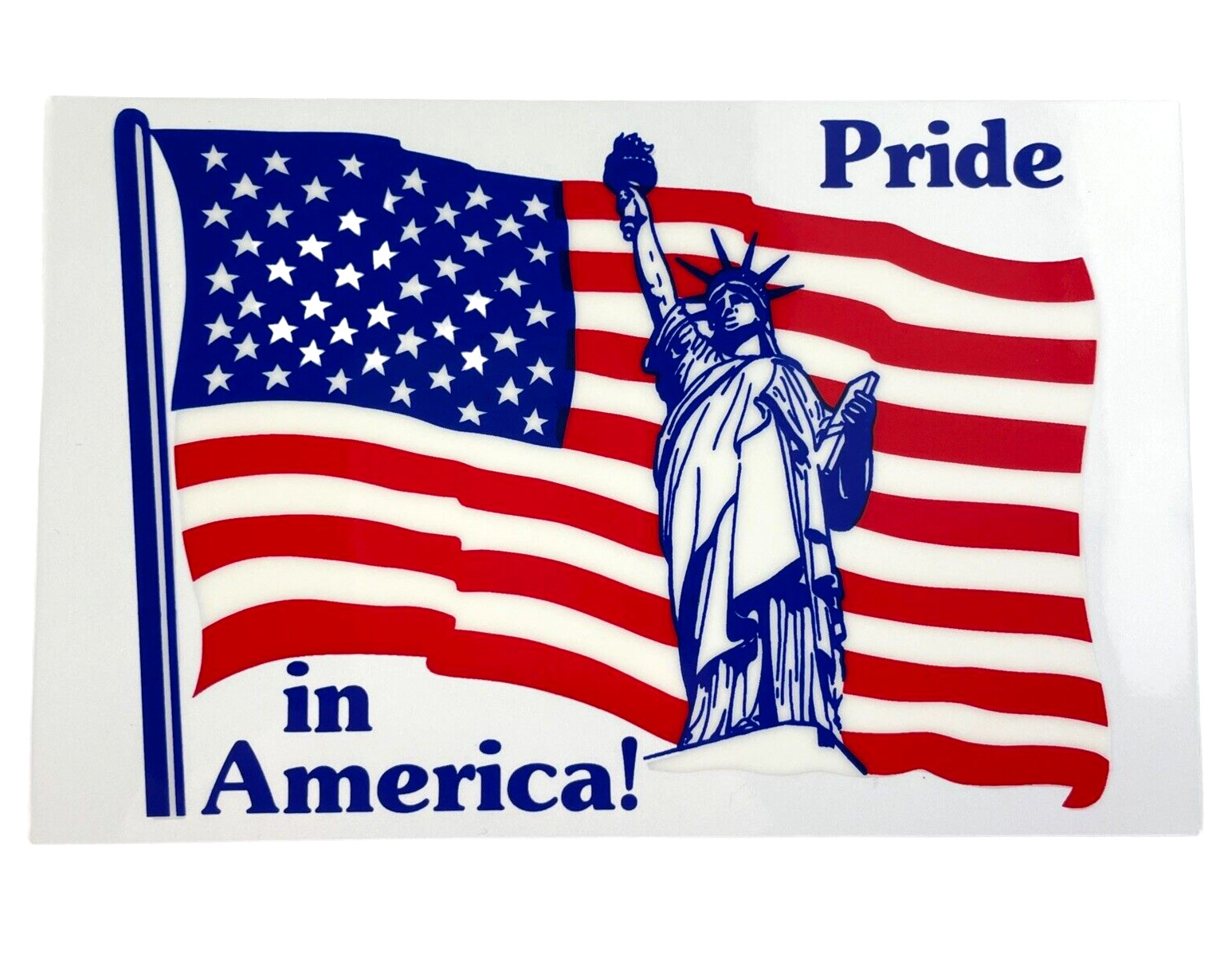 American Flag Sticker Vinyl Cling Liberty 4th of July Patriotic Kwik-Stick
