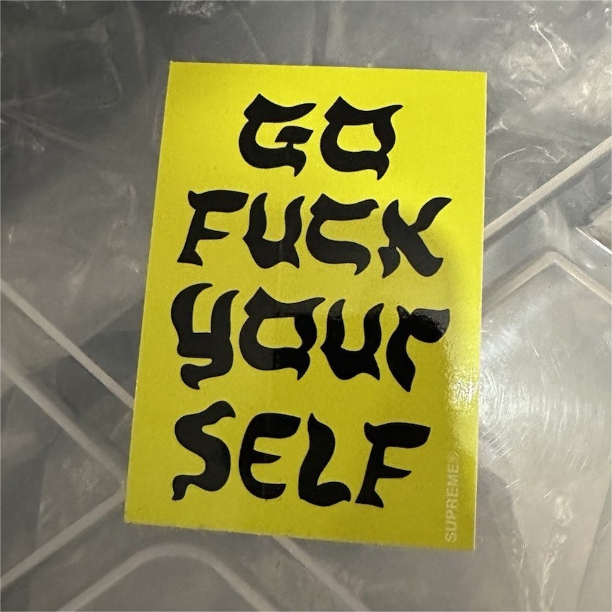Supreme Go F**k Yourself Sticker Yellow (SS17)