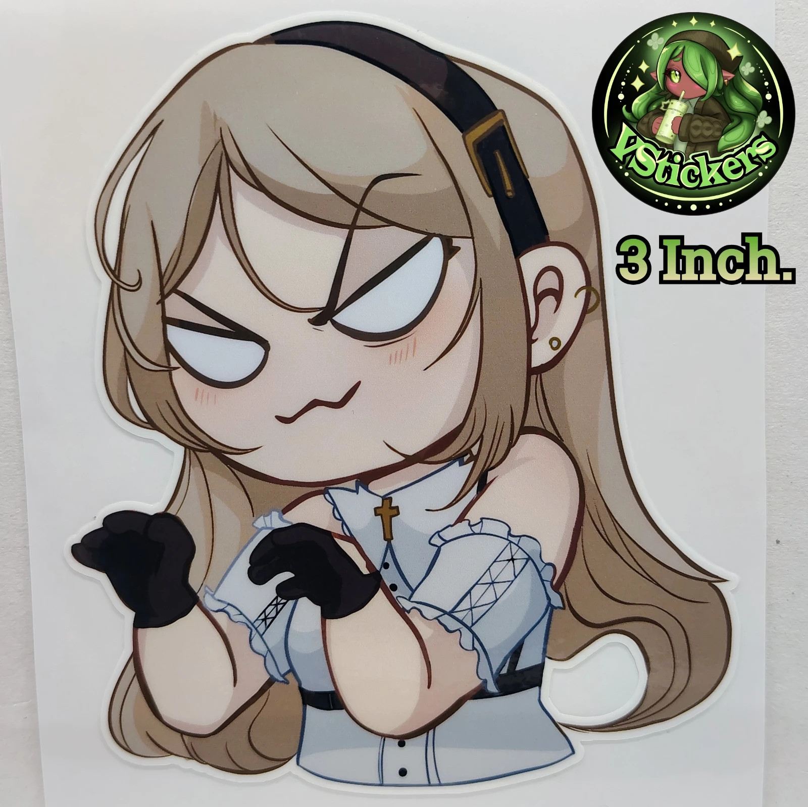 [OC][3 Inch.] Crossia Thalius Sneaky Chibi – Water-Resistant Vinyl Sticker!