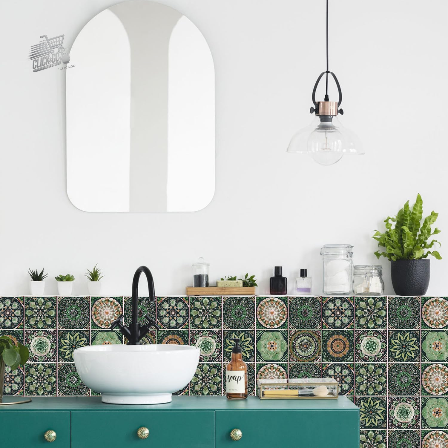 Set of 24 PVC Wall Tile Stickers – for Kitchen, Wardrobe, Furniture,