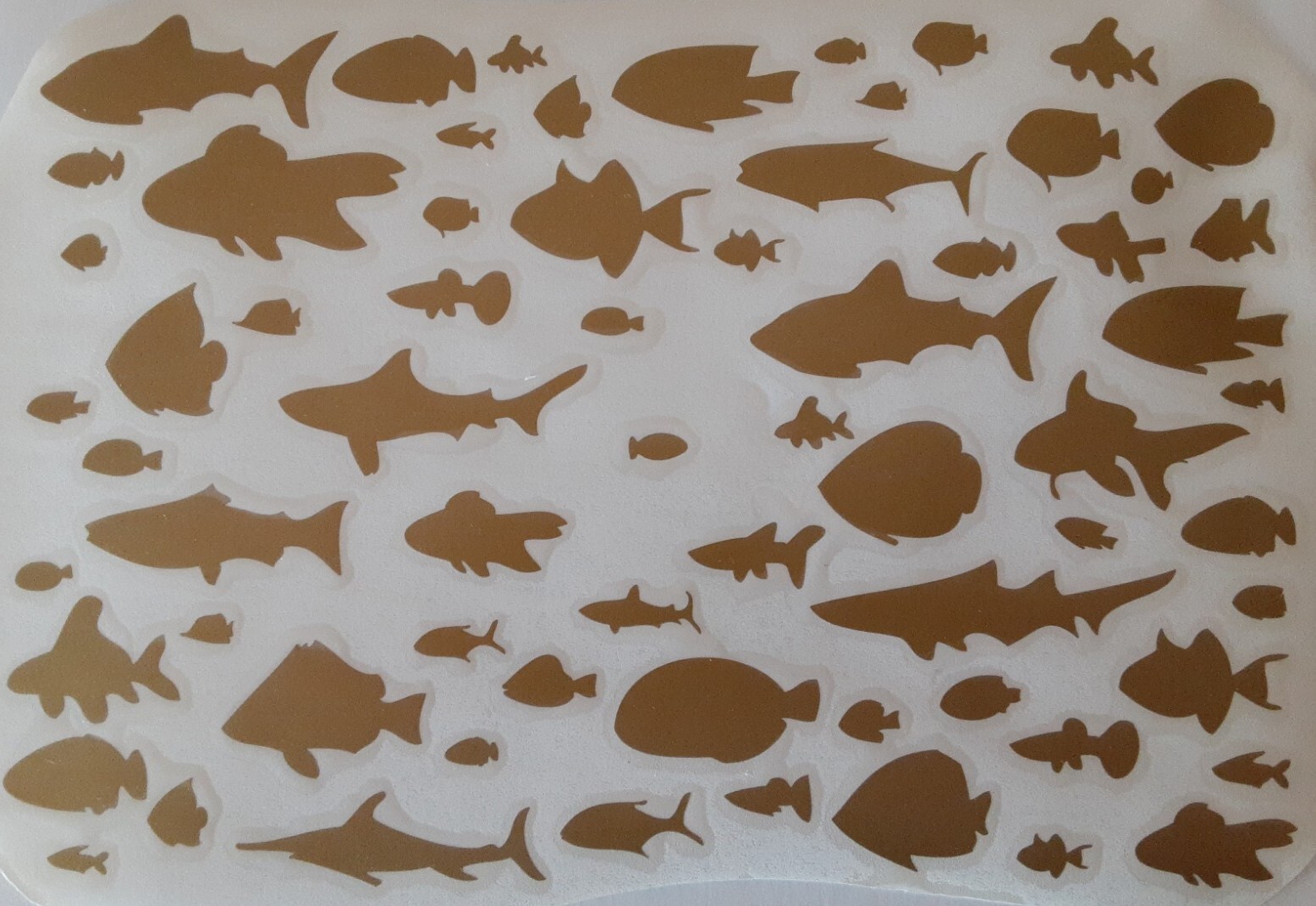 Metallic Gold Shark Fish Aquarium Tank Ocean Decal Vinyl Sticker Laptop or Craft