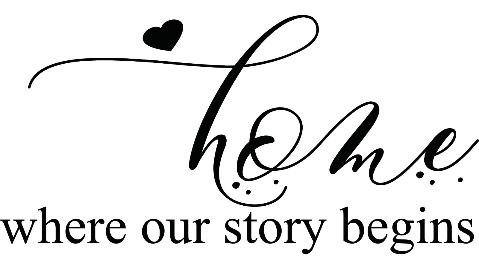 Home Story Begins: Elegant Wall Decal Sticker for Warm Memories – 6566