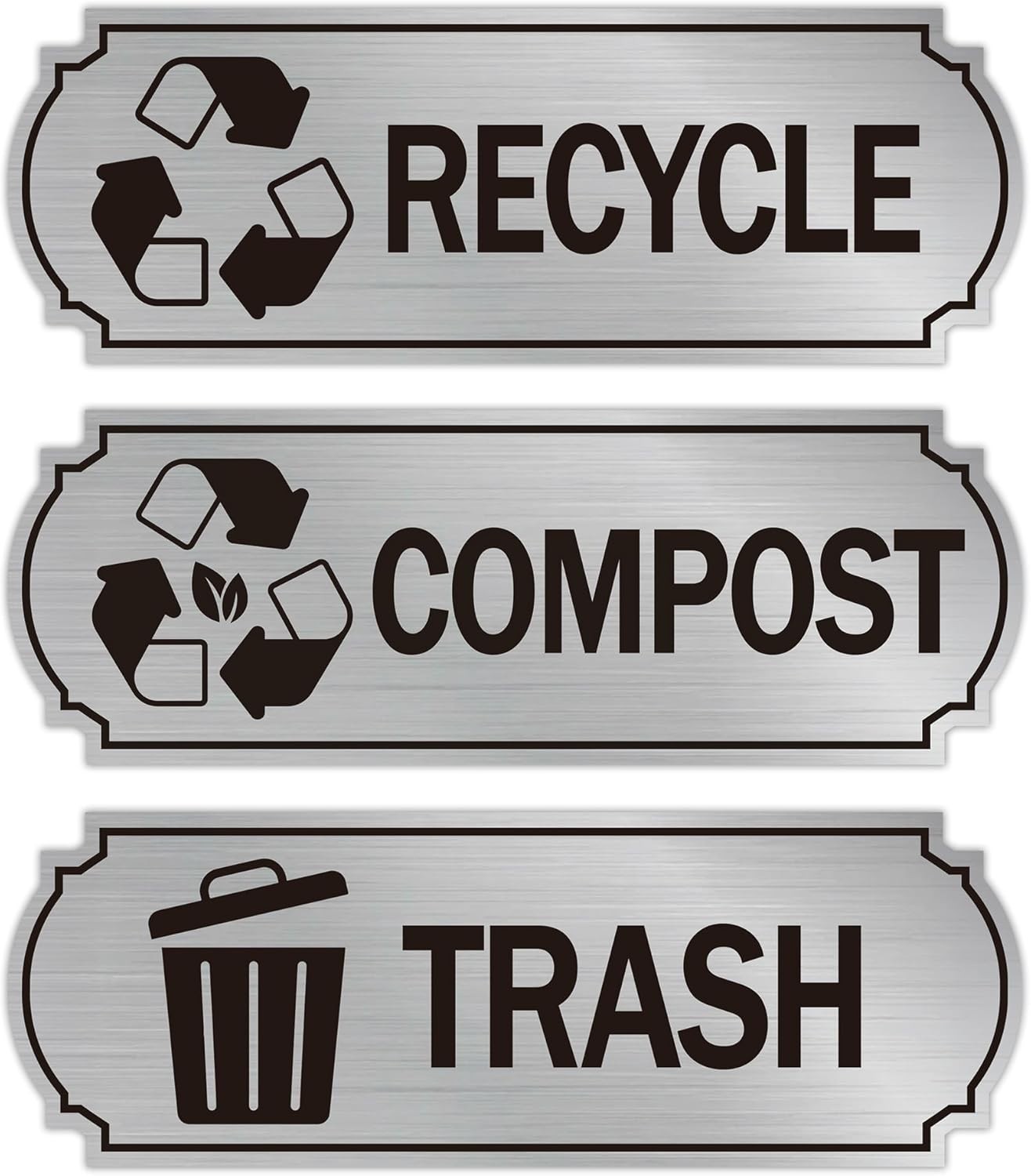 Elegant Self-Adhesive Recycling Stickers for Home, Office, and Outdoor Use – 7in