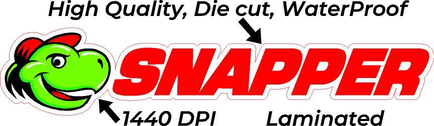 Snapper Turtle lawnmower Waterproof Decal Sticker Emblem Tractor mower