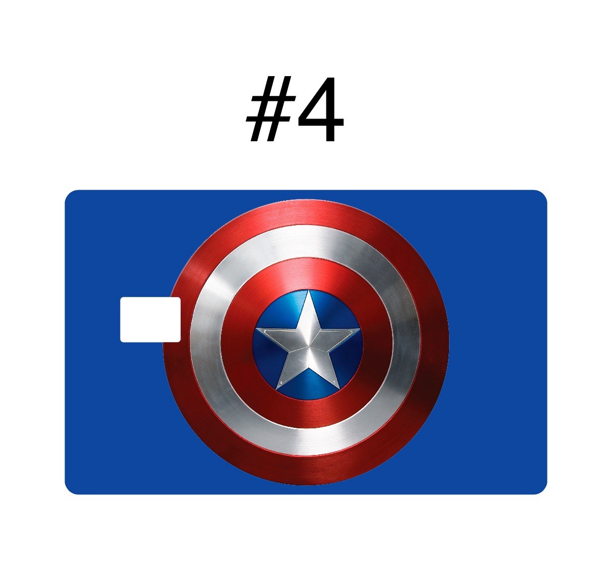 2 Captain America Premium Print Bank Card Vinyl Skins Small Chip. Choose Any 2