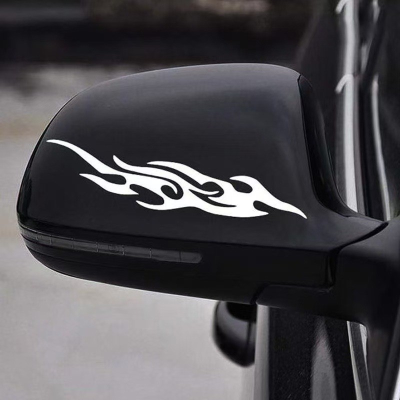 Auto Car Motorcycle Flame Fire Totem Sticker Bumper Mirror Scratch Cover