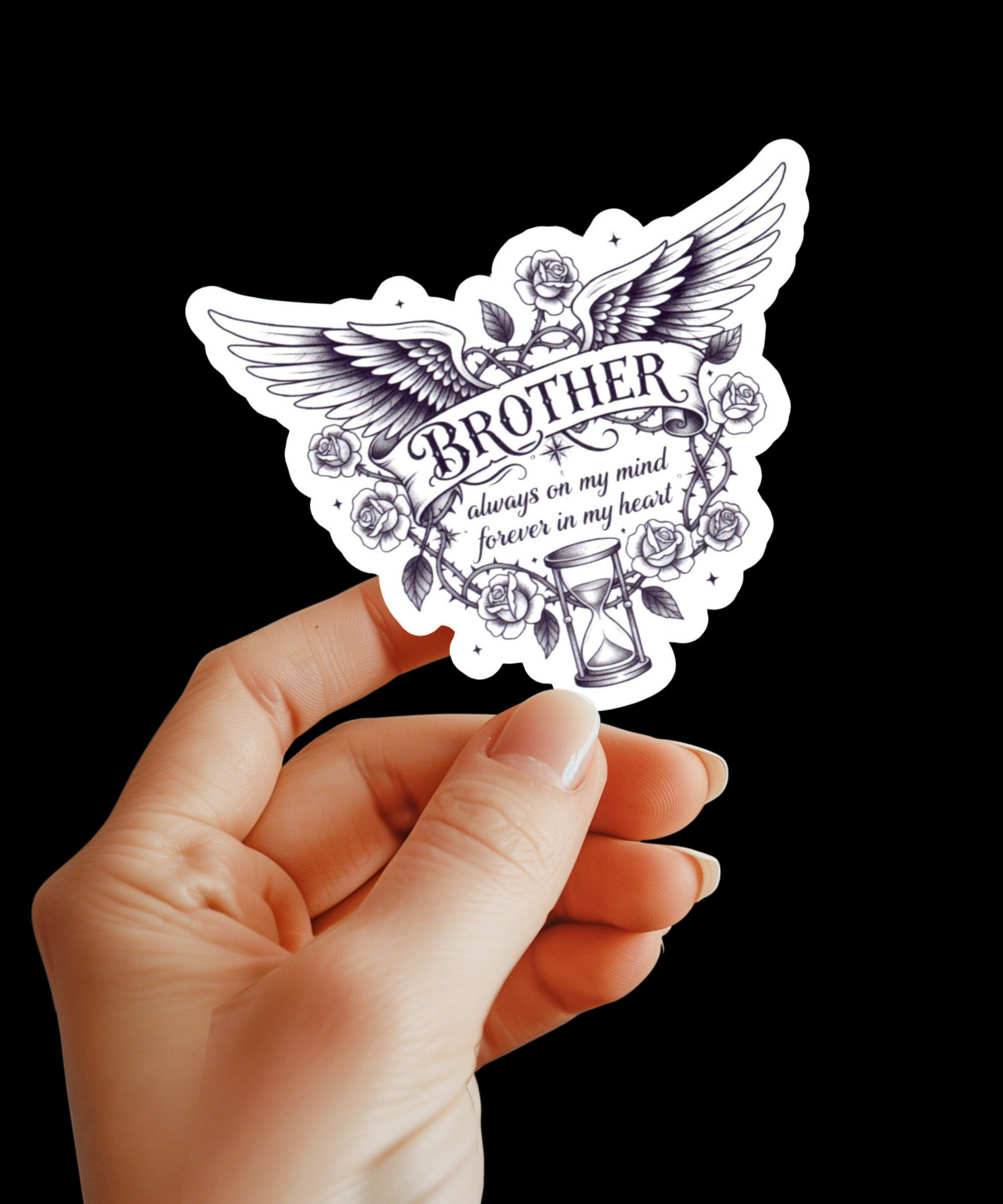 In Memory of Brother Vinyl Sticker "Always On My Mind Forever In My Heart"