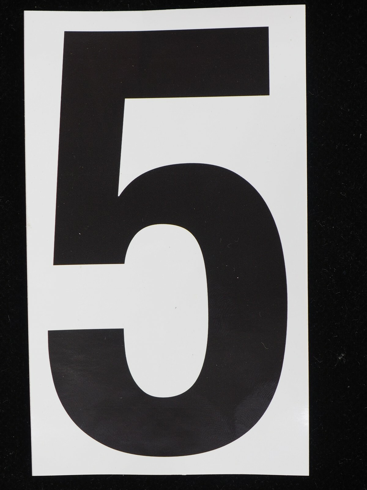 5" x 3" Stickers Vinyl Adhesive Address Numbers Black & White MADE IN USA