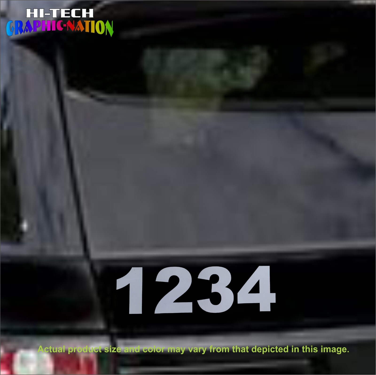 WHITE REFLECTIVE Street Address Mailbox House ID Number vinyl decal sticker