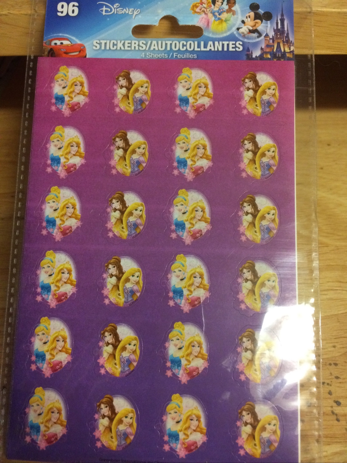 Disney Princess Autocollant 96 4 Sheeted Bonus DVD MICKEY'S CHRISTMAS CAROL