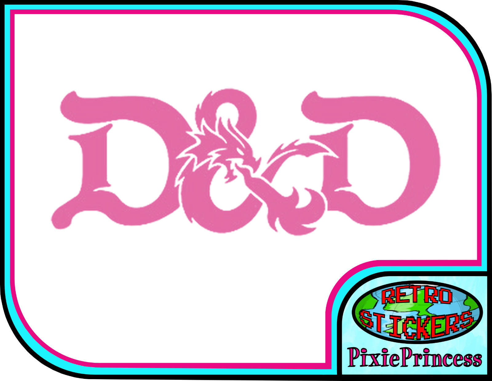 D&D Dungeon and Dragons Logo C Vinyl Sticker Board Game RPG Wall Window game