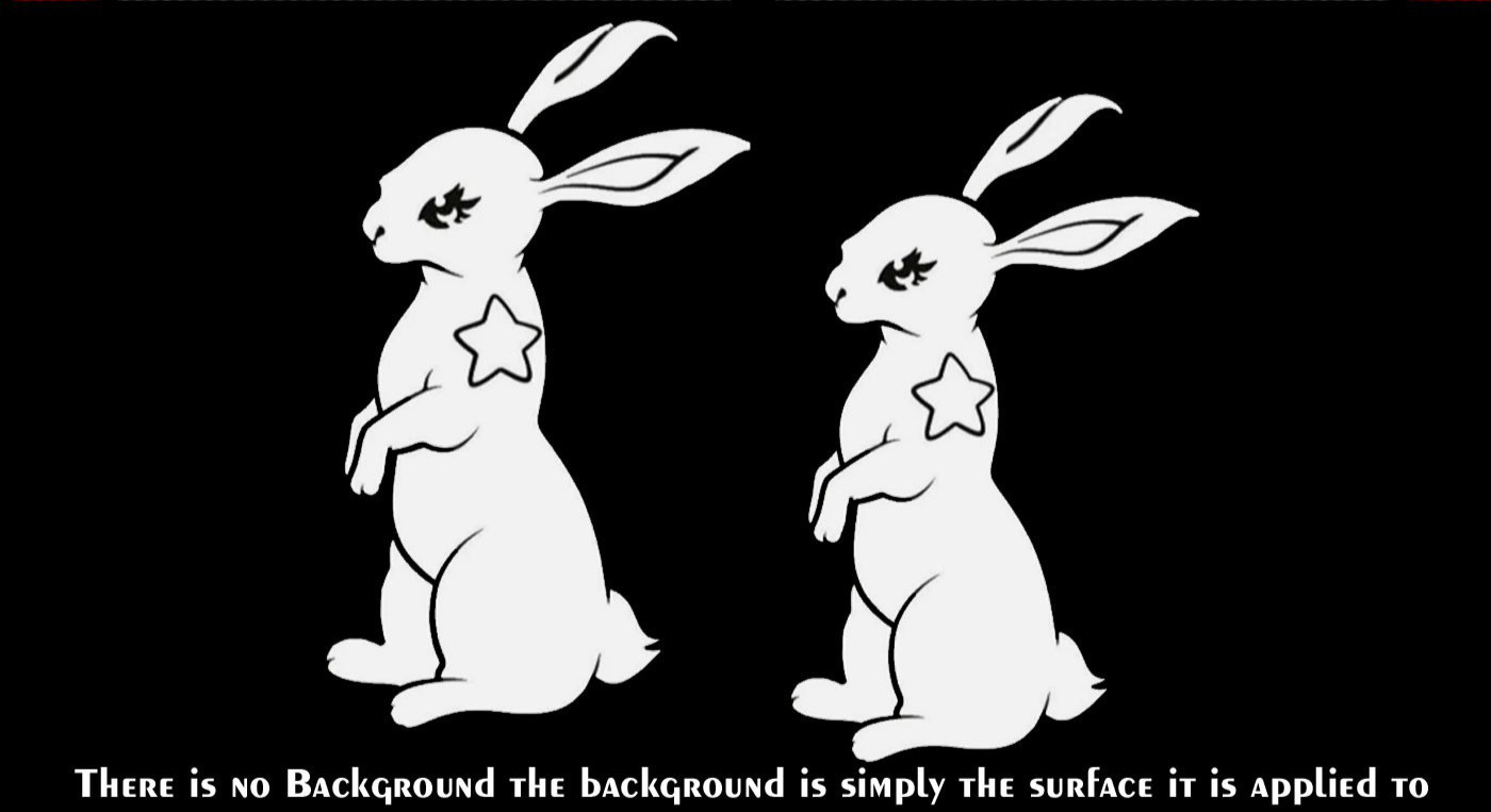 White Rabbit with Star Matrix Two White Vinyl Decals Car Window Any Flat Surface