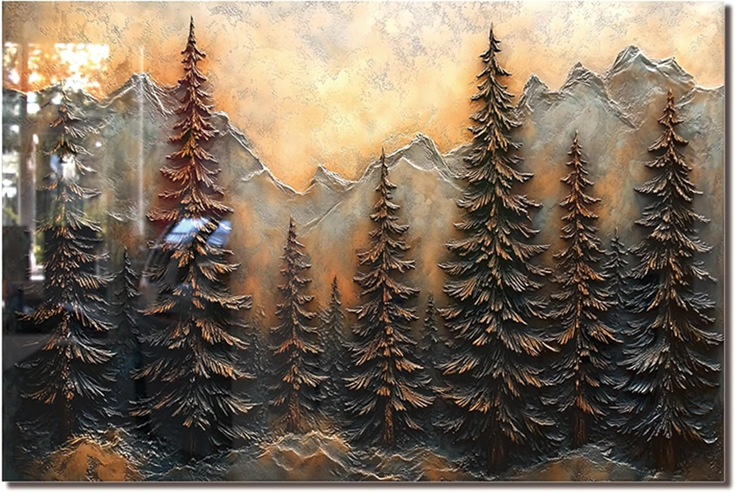 Tree of Life,Tempered Glass Backsplash for Kitchen behind Stove,Easy to Clean Ki