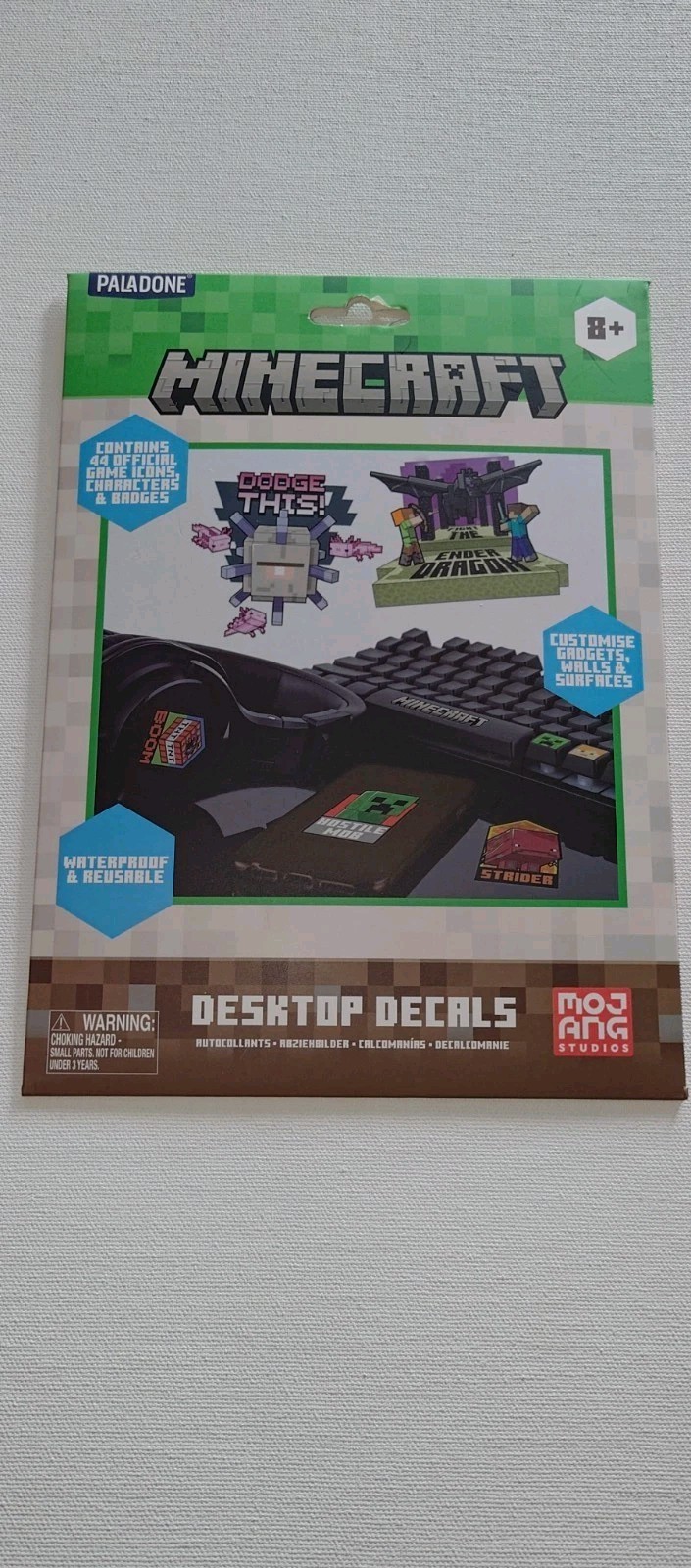 Paladone Minecraft Desktop Decals Waterproof Removable Vinyl Creeper Pixel Art