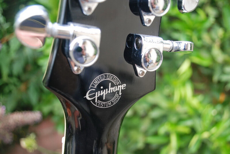 Metallic Gold Gib son Custom Shop / Anniversary Showcase Limited Headstock Decal