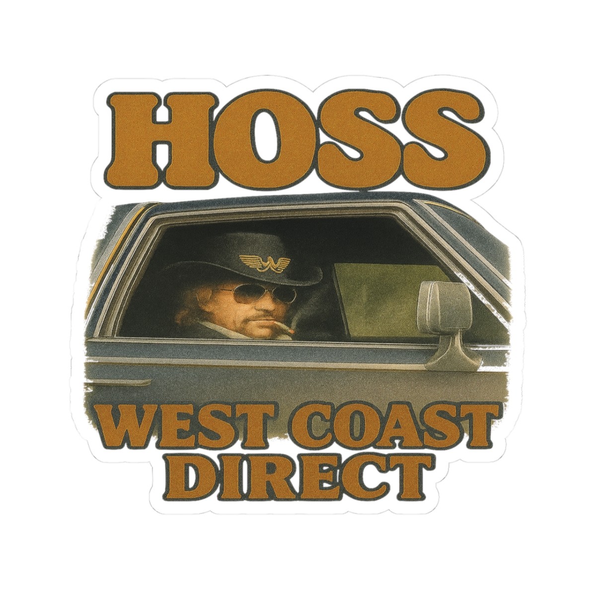 "HOSS" Waylon Jennings Tribute WCD Original Sticker