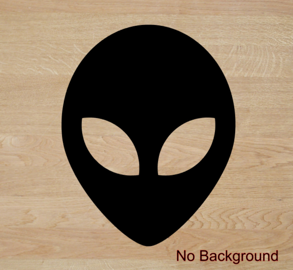 Alien Face Decal PICK SIZE COLOR Vinyl Sticker Outer Space UFO Face Head ET Moon