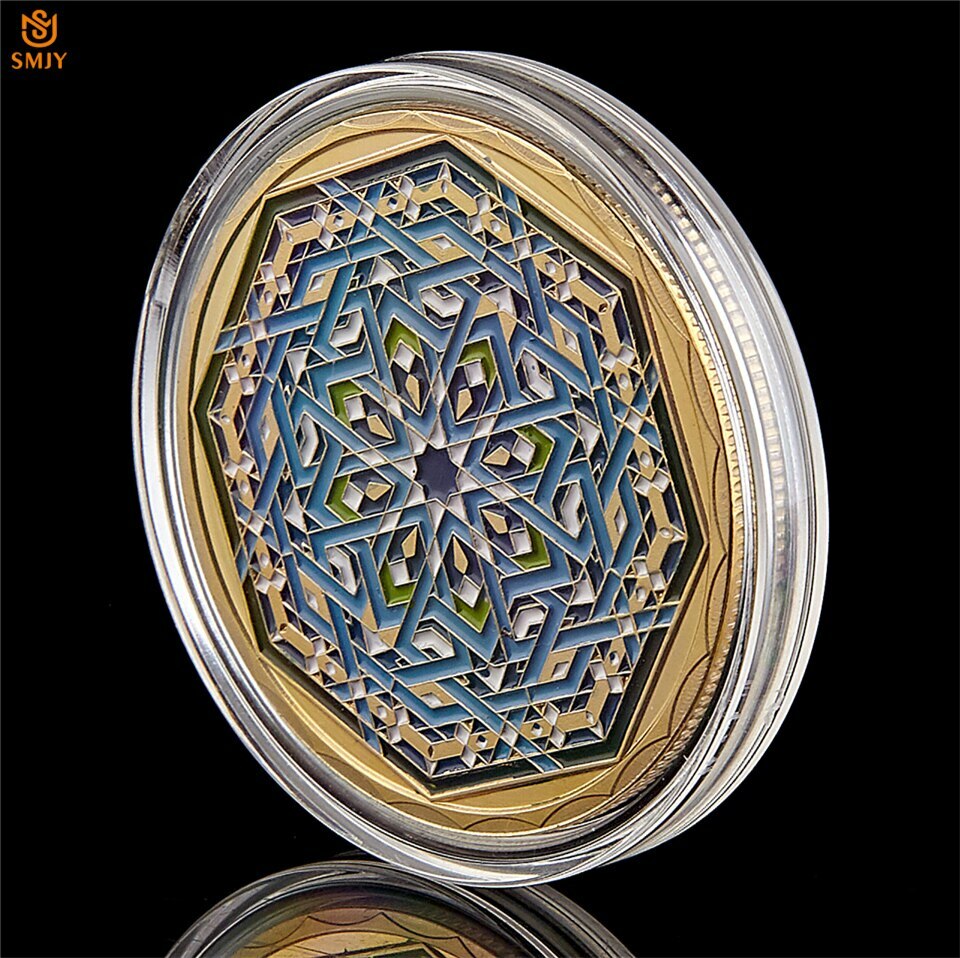 Ramadan Kareem Octagonal Saudi Arabic Islamic Gold Plated Replica Collectible
