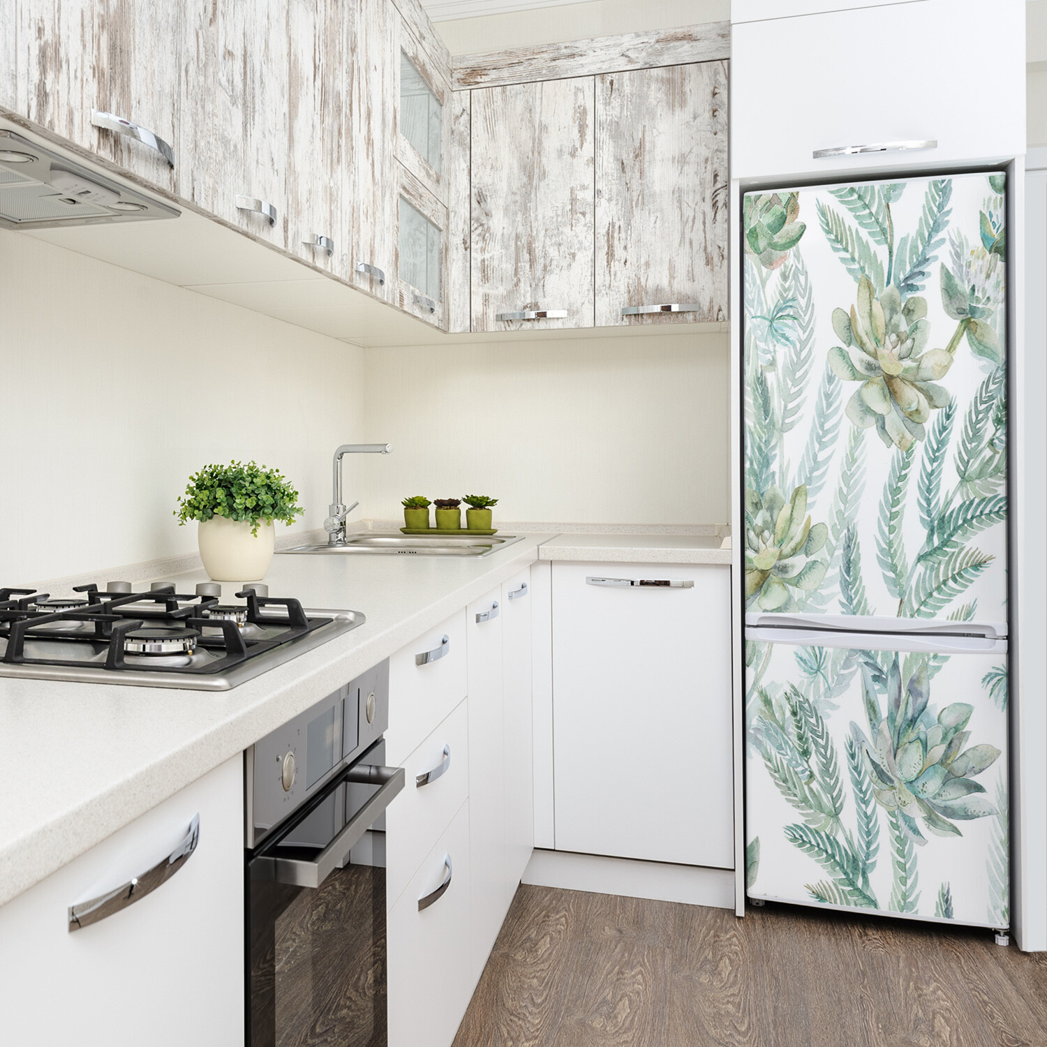 3D Refrigerator Wall Self Adhesive Removable Sticker Flowers Floral pattern